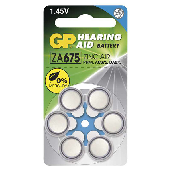 GP Jednorázová zinkovzdušná baterie ZA, 6-pack