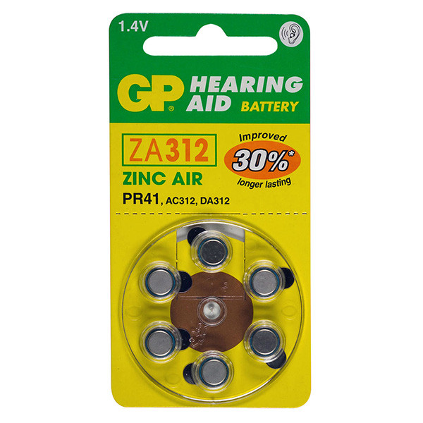 GP Jednorázová zinkovzdušná baterie ZA, 6-pack
