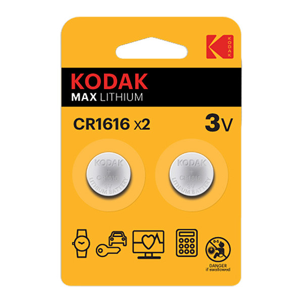 Kodak MAX Jednorázová lithiová baterie CR1616, 2-pack