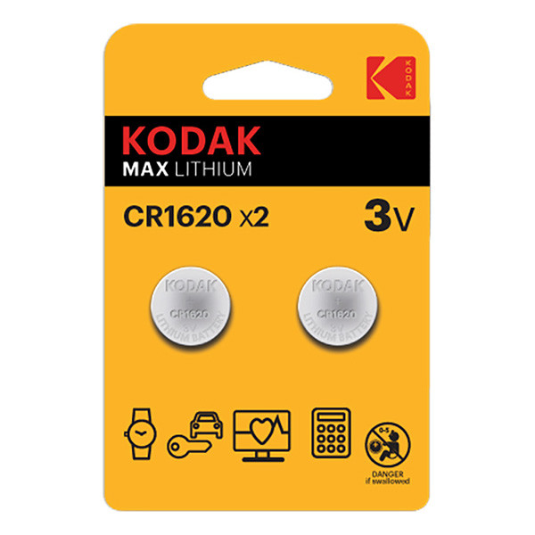 Kodak MAX Jednorázová lithiová baterie CR1620, 2-pack