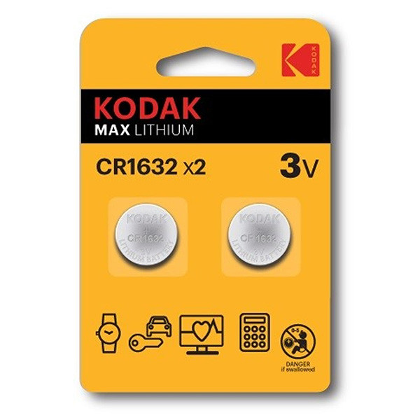 Kodak MAX Jednorázová lithiová baterie CR1632, 2-pack