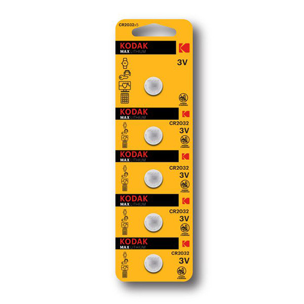 Kodak MAX Jednorázová lithiová baterie CR2032, 5-pack