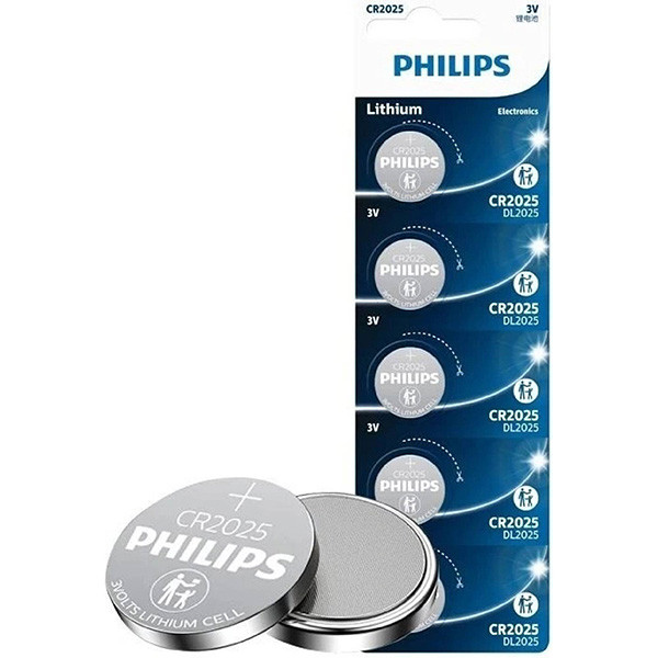 PHILIPS Jednorázová lithiová baterie CR2025, 5-pack