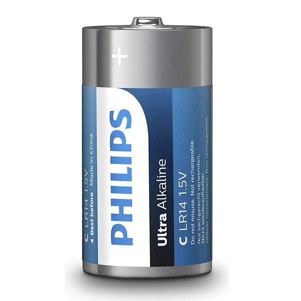 PHILIPS ULTRA Jednorázová alkalická baterie D, 2-pack