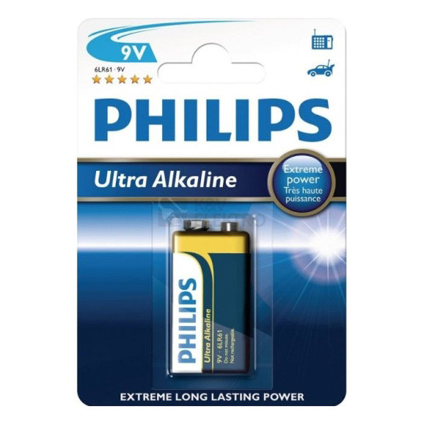 PHILIPS ULTRA Jednorázová alkalická baterie 9V, 1-pack
