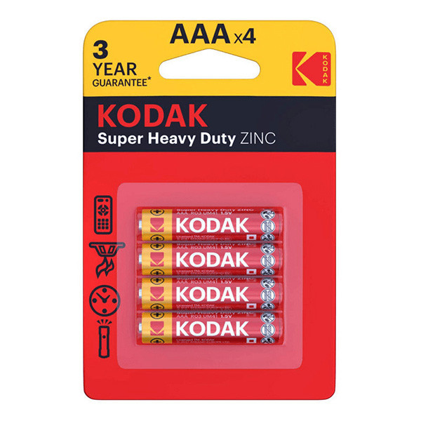 Kodak SUPER HEAVY DUTY Jednorázová zinkochloridová baterie AAA, 4-pack