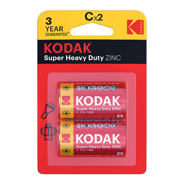 Kodak SUPER HEAVY DUTY Jednorázová zinkochloridová baterie LR14, 2-pack