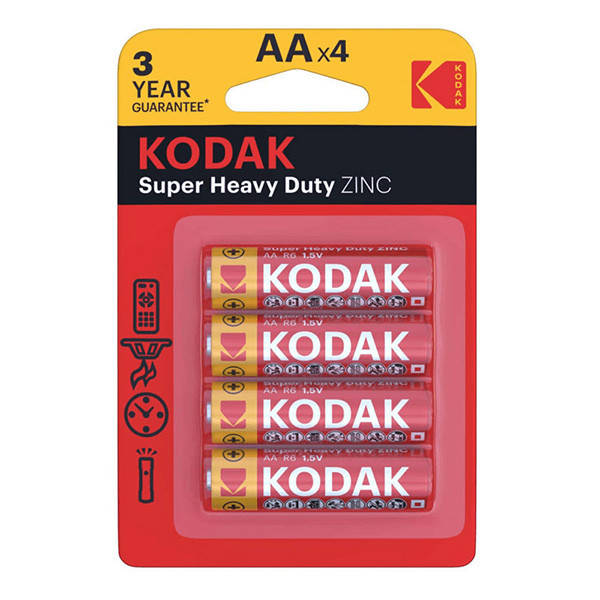 Kodak SUPER HEAVY DUTY Jednorázová zinkochloridová baterie AA, 4-pack