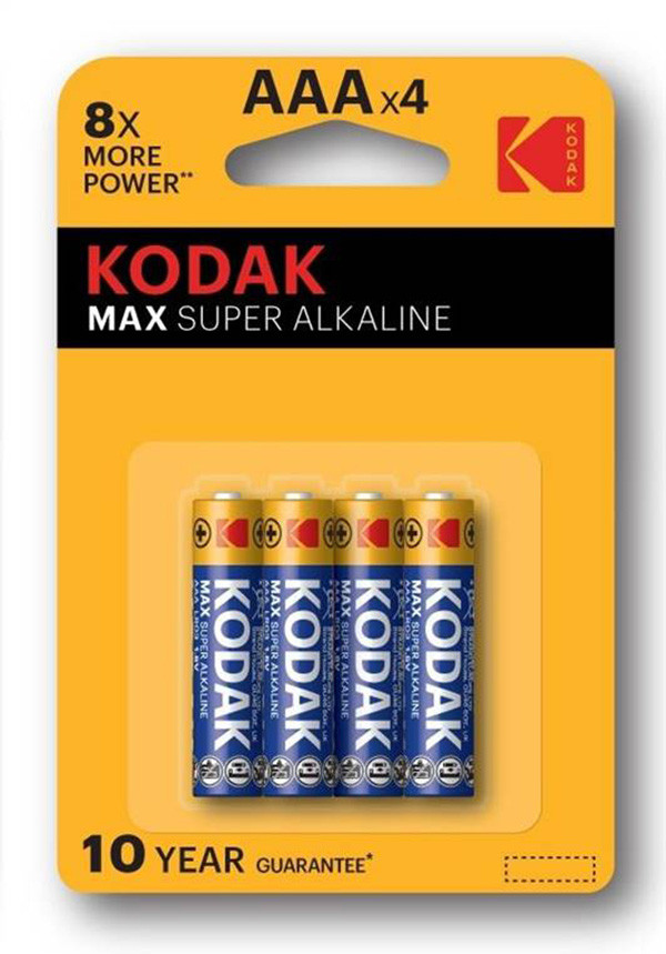 Kodak MAX SUPER Jednorázová alkalická baterie AAA, 4-pack