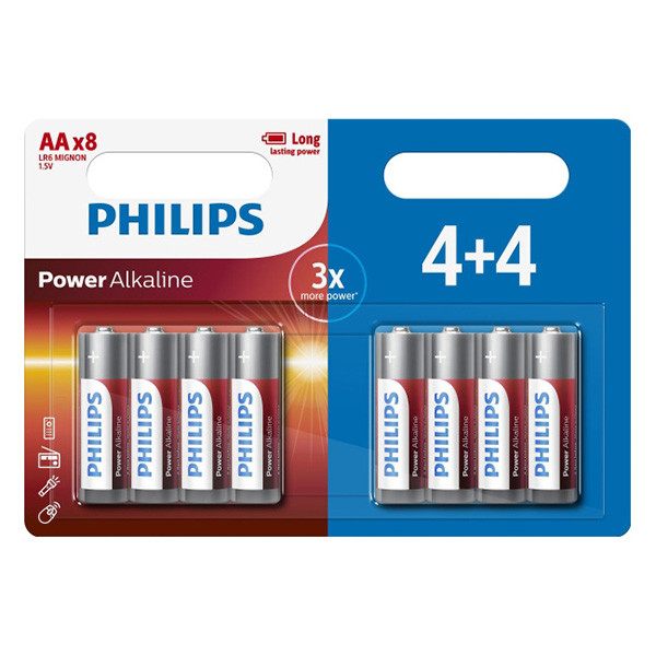 PHILIPS Jednorázová alkalická baterie AA, 8-pack