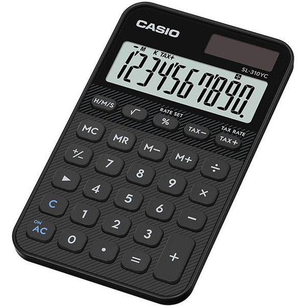 Casio Kalkulačka SL 310 YC BK, černá, desetimístná, duální napájení