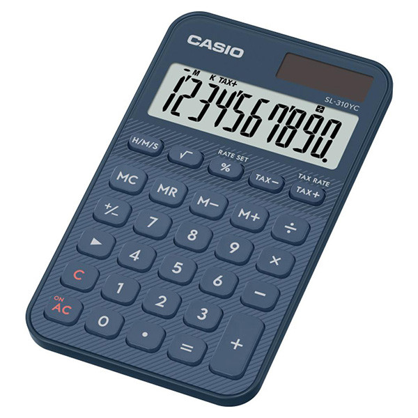 Casio Kalkulačka SL 310 YC NY, modrá, desetimístná, duální napájení