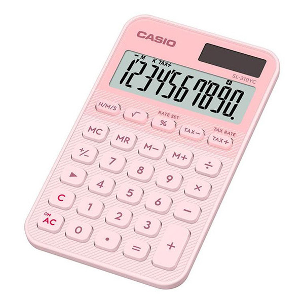 Casio Kalkulačka SL 310 YC LP, růžová, desetimístná, duální napájení