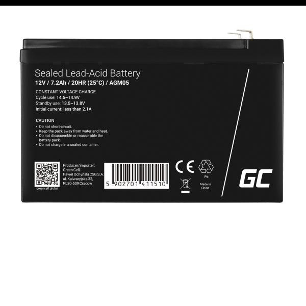 Green Cell AGM baterie 12V 7.2Ah