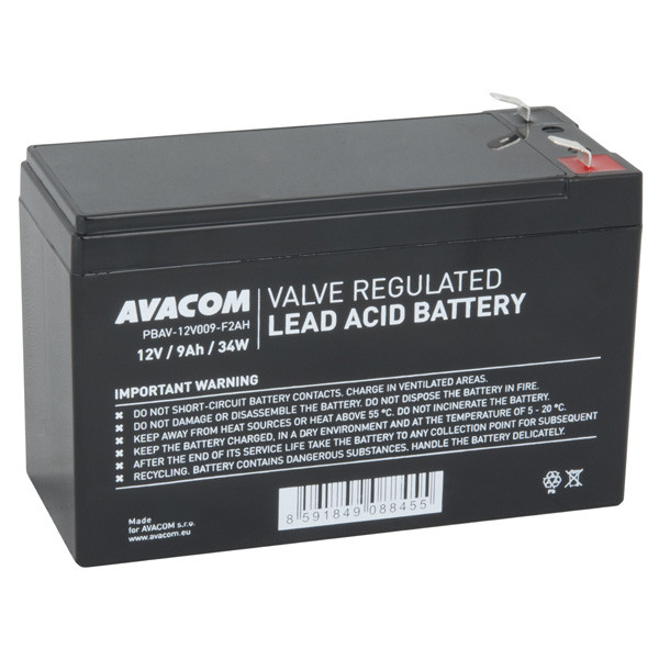 Avacom baterie HighRate, 12V, 9Ah, PBAV-12V009-F2AH