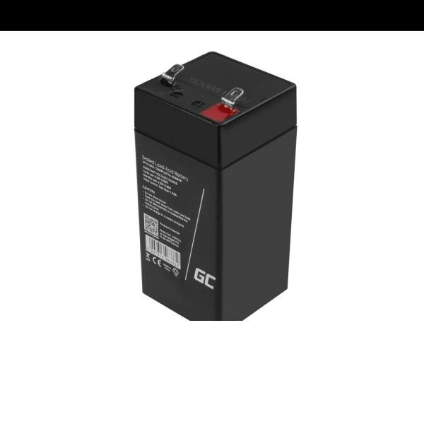 Green Cell bezúdržbová baterie AGM VRLA 4V 4.5Ah pro alarmové systémy, pokladny a hračky