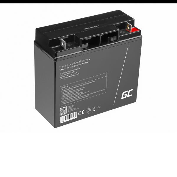 Green Cell bezúdržbová baterie AGM VRLA 12V 22Ah pro lodě, invalidní vozíky, hračky a koloběžky