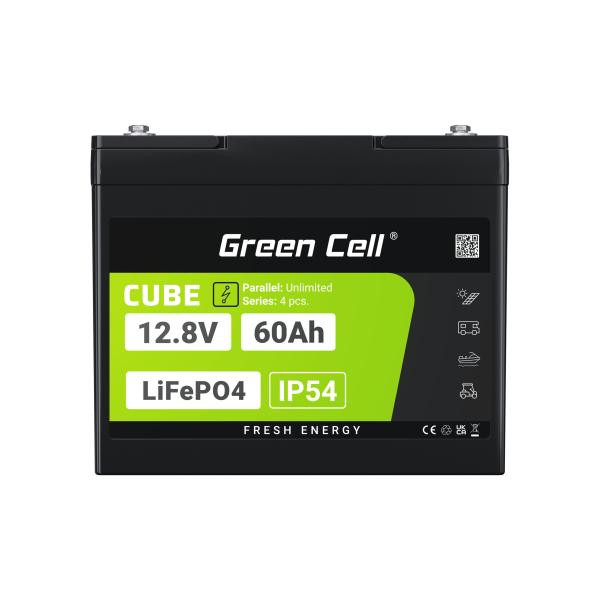 Green Cell CUBE LiFePO4 60Ah 12.8V 768Wh lithium Iron fosfátová baterie pro elektromotory, výtahy