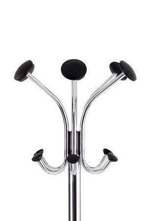 Stojanový věšák, kovová tyč, plastové koncovky, ALBA, "Chromy", chromový