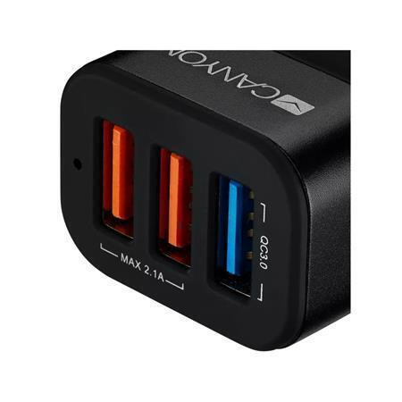 Nabíječka do auta "C-07", 3x USB, QC 3.0, 2,1A, CANYON CNE-CCA07B