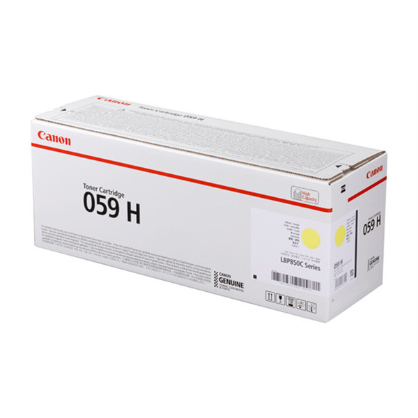 Canon originální toner 059 H Y, 3624C001, yellow, 13500str., high capacity