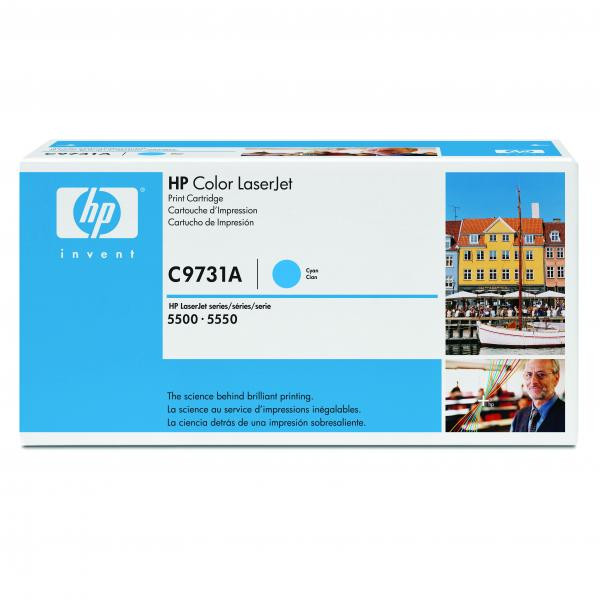HP originální toner C9731A, HP 645A, cyan, 12000str.
