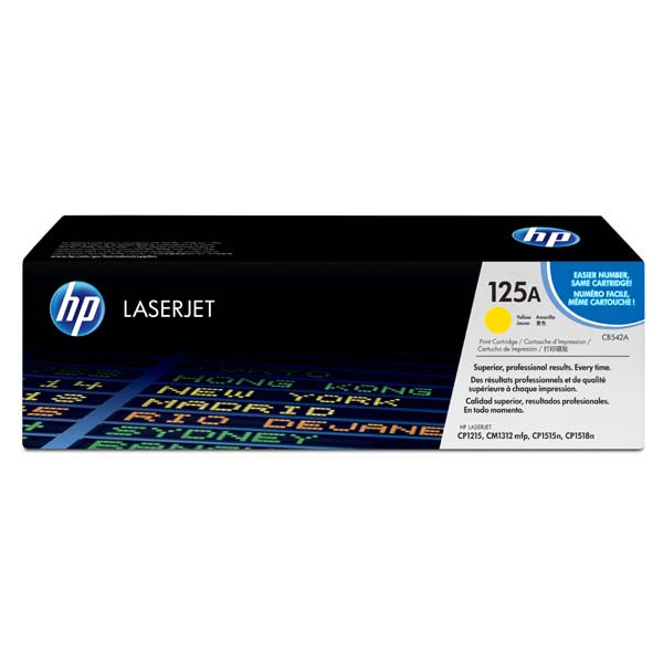 HP originální toner CB542A, HP 125A, yellow, 1400str.