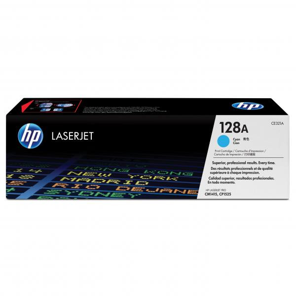 HP originální toner CE321A, HP 128A, cyan, 1300str.