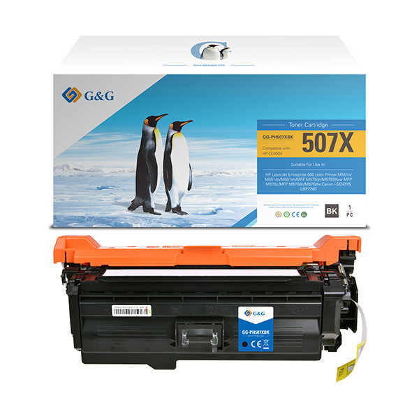 G&G kompatibilní toner s HP CE400X, NT-PH507XBK(CE400X), HP 507X, black, 11000str.