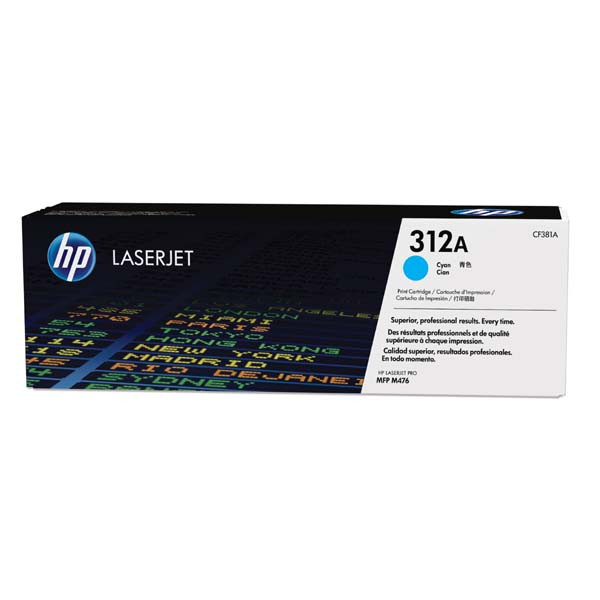HP originální toner CF381A, HP 312A, cyan, 2700str., 720g