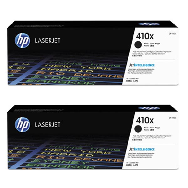 HP originální toner CF410XD, HP 410X, black, 13000 (2x6500)str., high capacity, dual pack, 680g