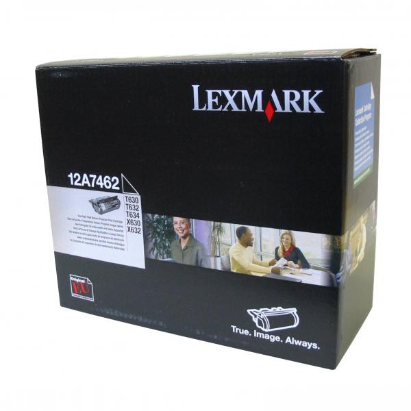 Lexmark originální toner 12A7462, black, 21000str., return