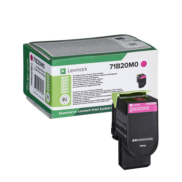 Lexmark originální toner 71B20M0, magenta, 2300str.