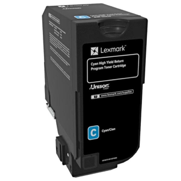 Lexmark originální toner 84C2HC0, cyan, 16000str., return