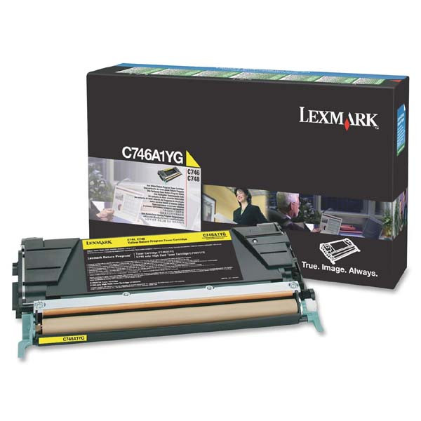 Lexmark originální toner C746A1YG, yellow, 7000str., return