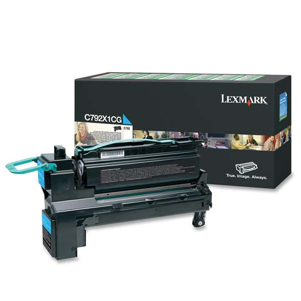 Lexmark originální toner C792X1CG, cyan, 20000str., extra high capacity, return
