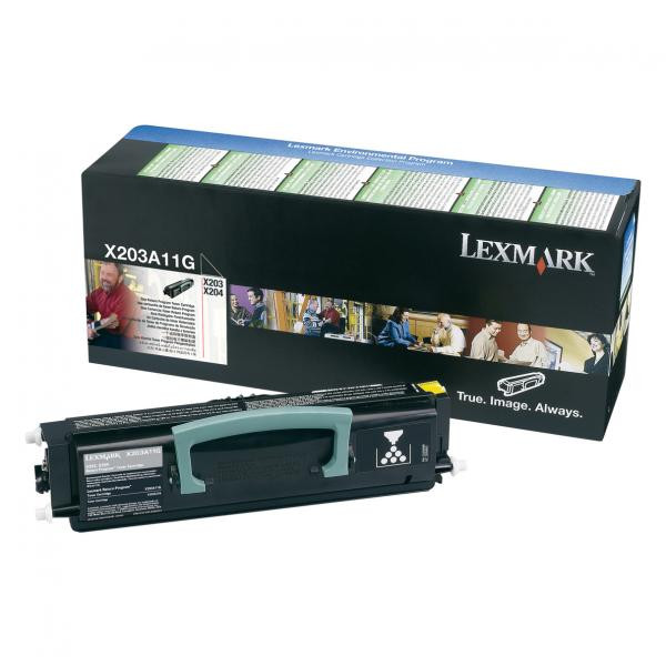 Lexmark originální toner X203A11G, black, 2500str., return