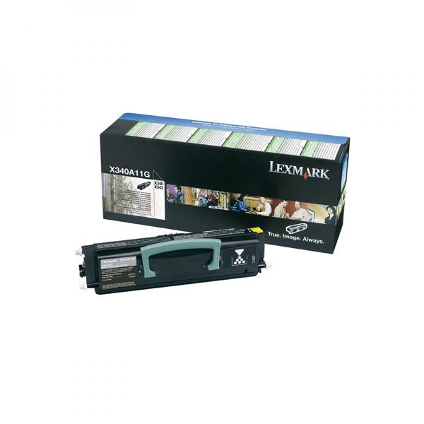 Lexmark originální toner X340A11G, black, 2500str., return