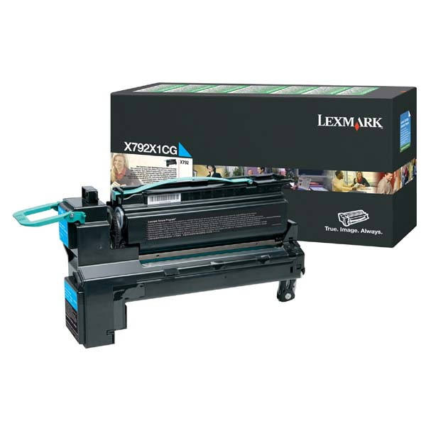 Lexmark originální toner X792X1CG, cyan, 20000str., return