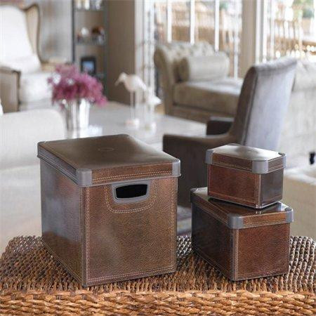 Box, plastový, 22 l, se vzorem "Kůže", CURVER