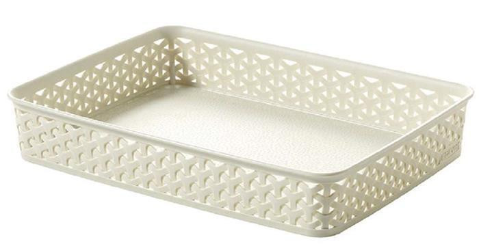 Košík "My Style", umělý ratan, krémová, A4, CURVER 203397