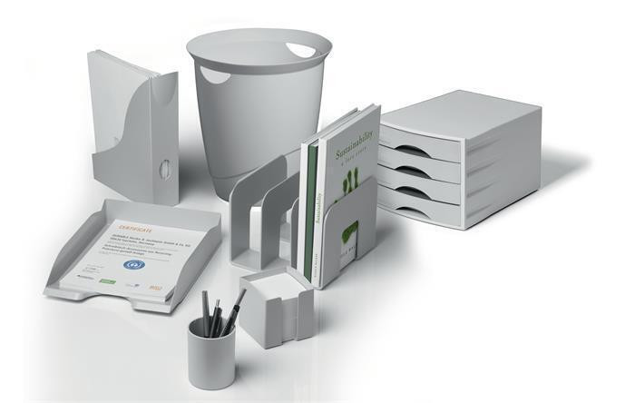 Stojánek na papírové bločky "ECO", šedá, plast, 100 x 100 mm, DURABLE