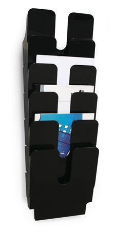 Držák na letáky "FLEXIPLUS 6", černá, A4 na výšku, nástěnný, DURABLE