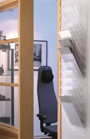 Stojan na katalogy "FLEXIBOXX", transparentní, nástěnný, vertikální, A4, DURABLE 1709763400