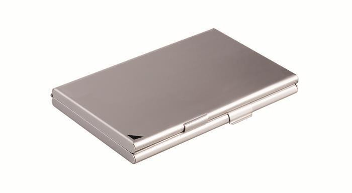 Vizitkář "CARD BOX DUO", stříbrná, pouzdro na vizitky, pro 20 vizitek, kovový, DURABLE 243323