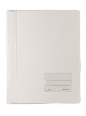 Desky s rychlovazačem "DURALUX", bílá, extra pevné, A4+, průsvitné, DURABLE 268002