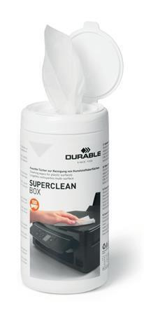 Čisticí utěrky na plastové povrchy "Superclean box 100", 100 ks, DURABLE 570802