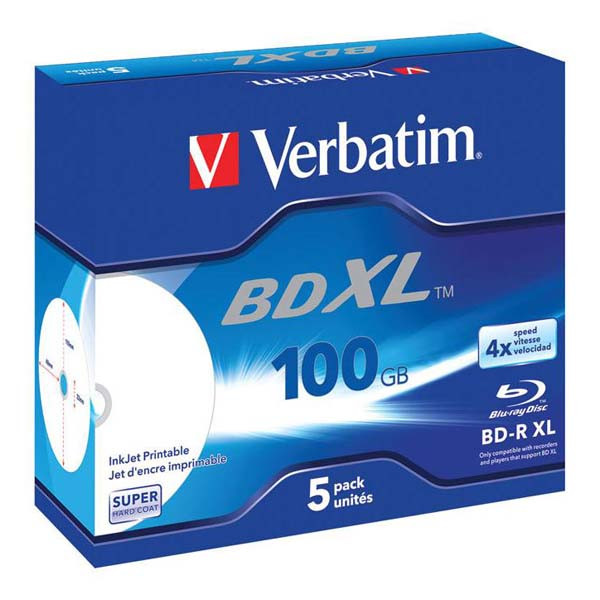 Verbatim BD-R XL, Hard Coat, jewel box, 43789, 4x, 5 ks, pro archivaci dat