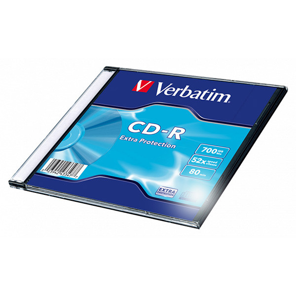 Verbatim CD-R, 43347, DataLife, 1-pack, 700MB, Extra Protection, 52x, 80min., slim box, pro archivaci dat