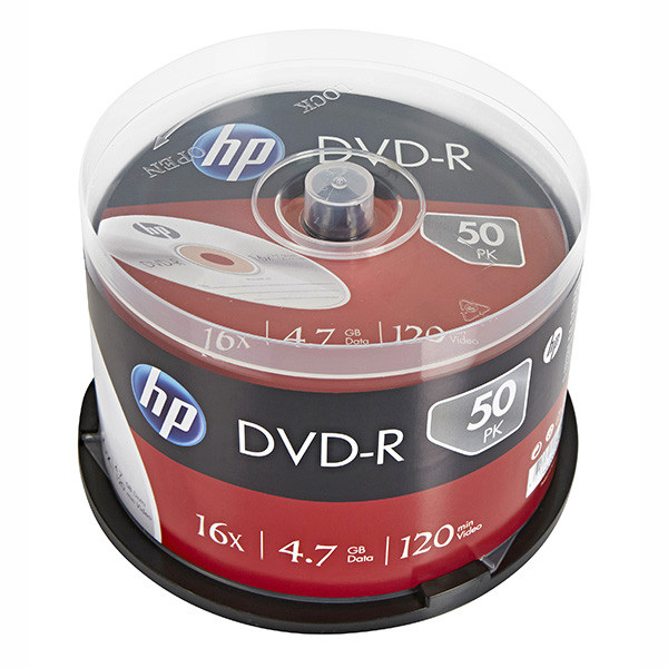 HP DVD-R, DME00025-3, 69316, 4.7GB, 16x, spindle, 50-pack, bez možnosti potisku, 12cm, pro archivaci dat